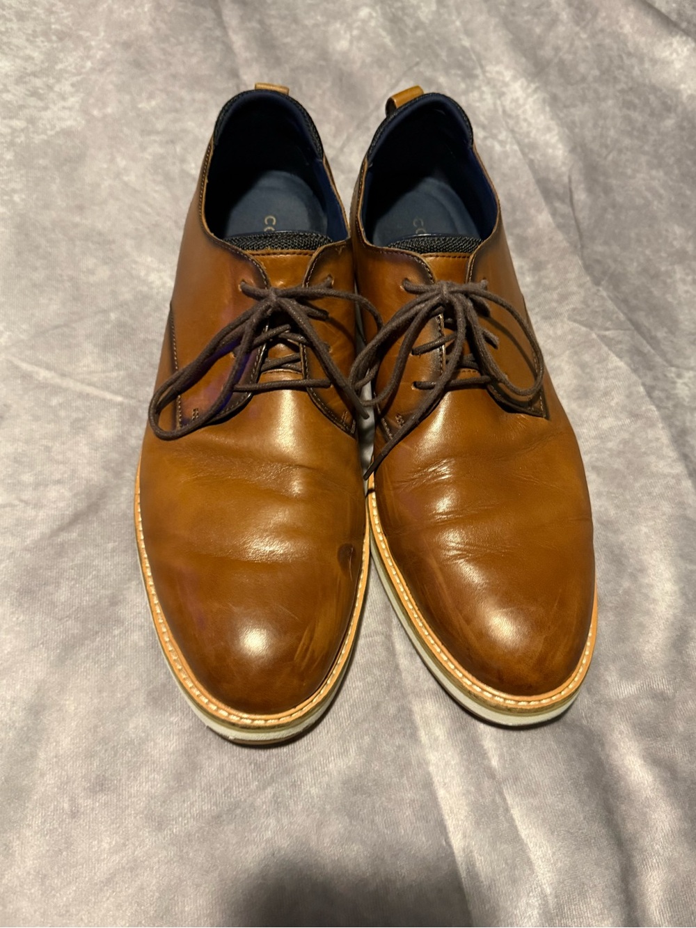 Cole Haan Men's Brown Leather Derby Shoes